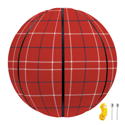 Red Tattersall Pattern Print Basketball