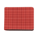 Red Tattersall Pattern Print Bifold Wallet