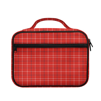 Red Tattersall Pattern Print Briefcase Bible Bag