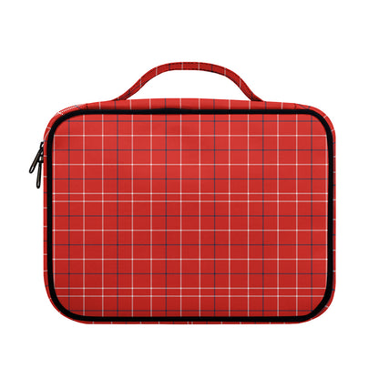 Red Tattersall Pattern Print Briefcase Bible Bag
