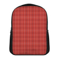 Red Tattersall Pattern Print Casual Backpack