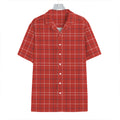 Red Tattersall Pattern Print Hawaiian Shirt