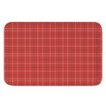 Red Tattersall Pattern Print Indoor Door Mat