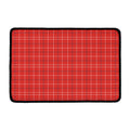 Red Tattersall Pattern Print Kitchen Mat