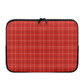 Red Tattersall Pattern Print Laptop Sleeve