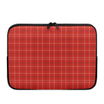 Red Tattersall Pattern Print Laptop Sleeve