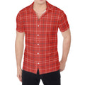 Red Tattersall Pattern Print Men's Shirt