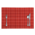 Red Tattersall Pattern Print Placemat