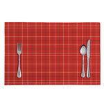 Red Tattersall Pattern Print Placemat