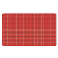 Red Tattersall Pattern Print Polyester Doormat