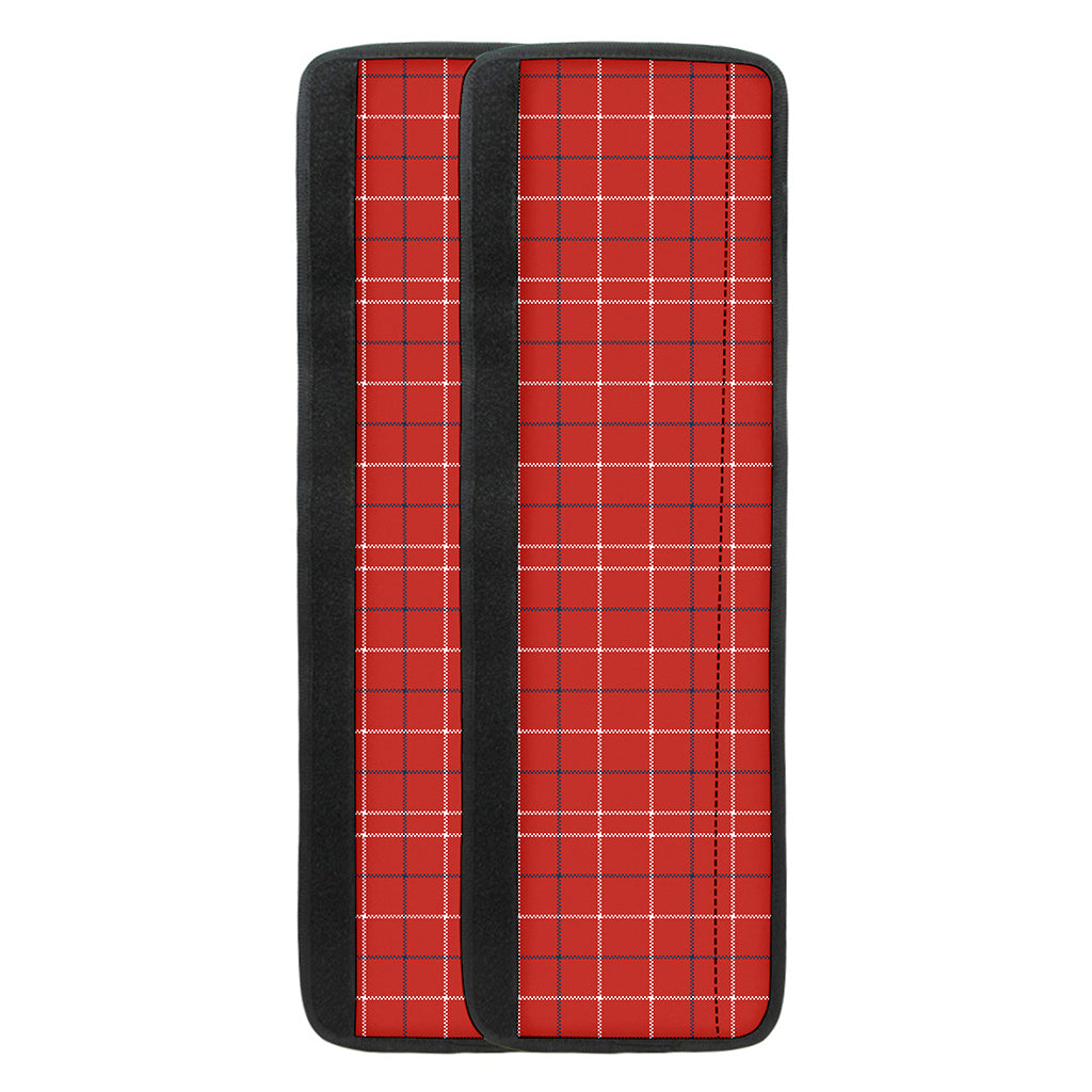 Red Tattersall Pattern Print Refrigerator Handle Covers