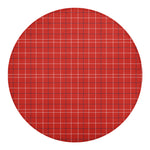 Red Tattersall Pattern Print Round Blanket