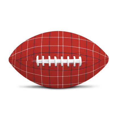 Red Tattersall Pattern Print Rugby Ball