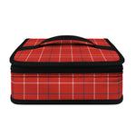 Red Tattersall Pattern Print Small Lunch Bag