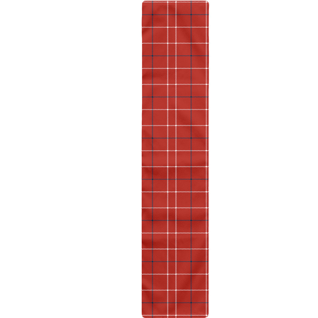 Red Tattersall Pattern Print Table Runner