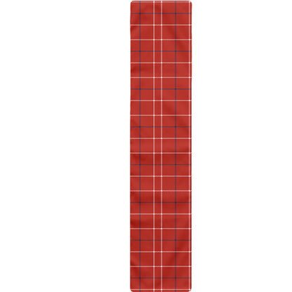Red Tattersall Pattern Print Table Runner