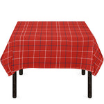 Red Tattersall Pattern Print Tablecloth