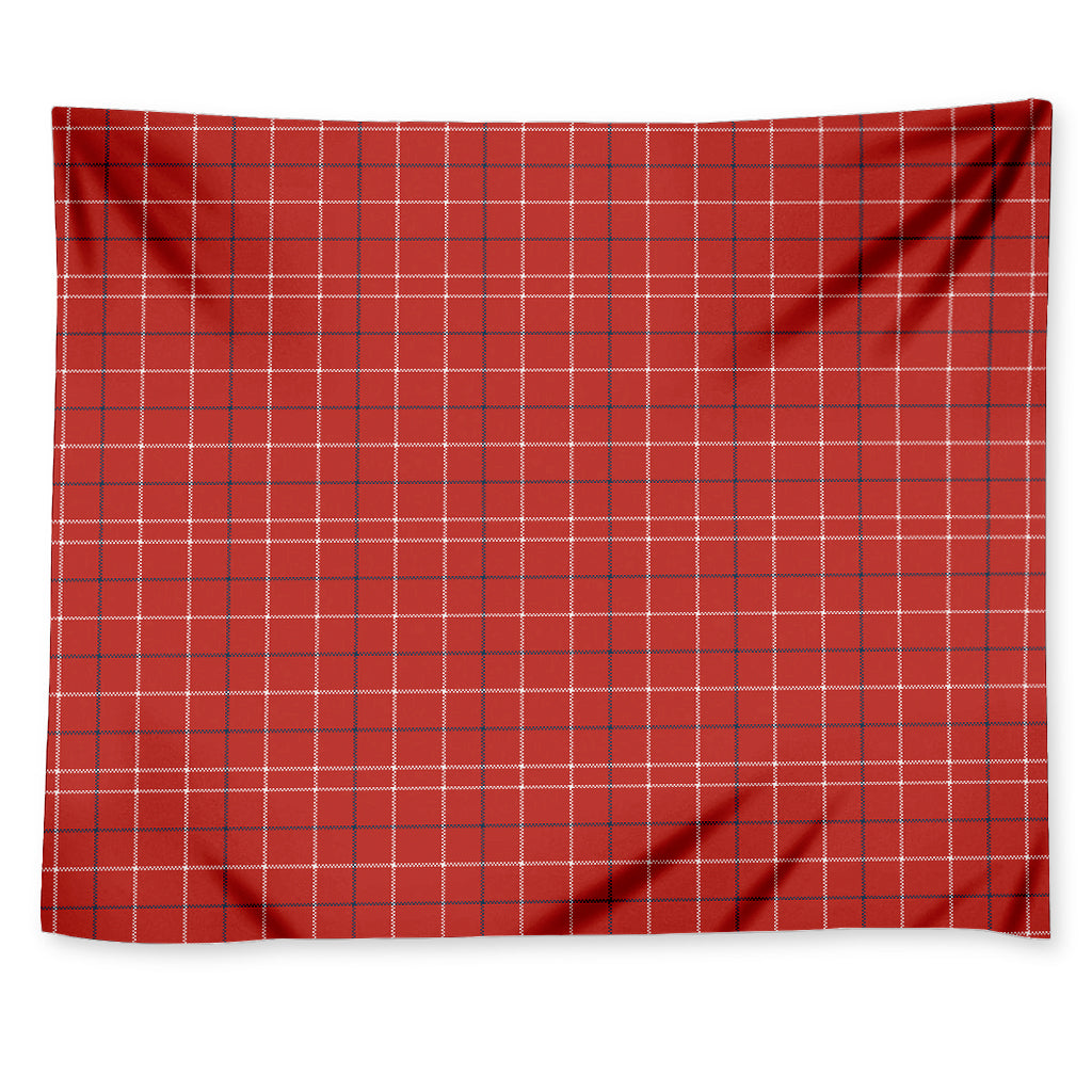 Red Tattersall Pattern Print Tapestry