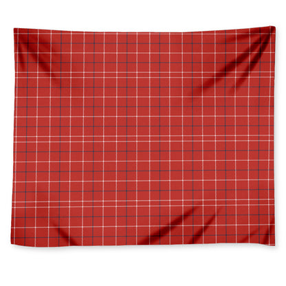 Red Tattersall Pattern Print Tapestry