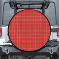 Red Tattersall Pattern Print Tire Cover