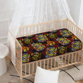 Red Tiger Tattoo Pattern Print Baby Crib Sheet