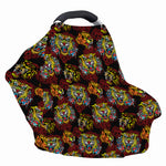 Red Tiger Tattoo Pattern Print Baby Seat Cover