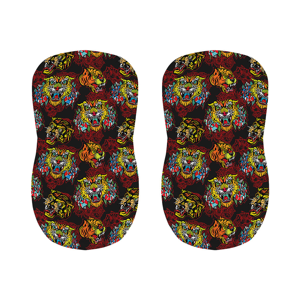 Red Tiger Tattoo Pattern Print Bar Stool Covers