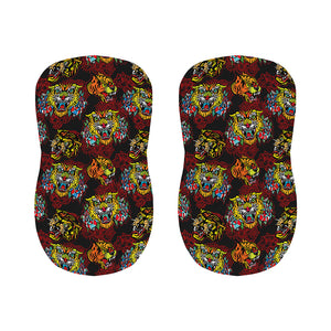 Red Tiger Tattoo Pattern Print Bar Stool Covers