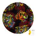 Red Tiger Tattoo Pattern Print Basketball