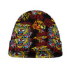 Red Tiger Tattoo Pattern Print Beanie