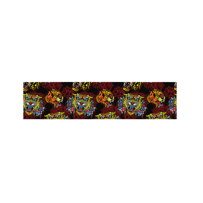 Red Tiger Tattoo Pattern Print Bed Runner