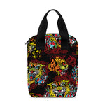 Red Tiger Tattoo Pattern Print Bible Tote Bag