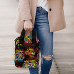 Red Tiger Tattoo Pattern Print Bible Tote Bag