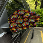 Red Tiger Tattoo Pattern Print Car Side Mirror Covers