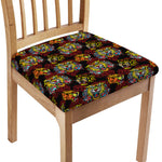Red Tiger Tattoo Pattern Print Chair Cushion Cover