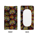 Red Tiger Tattoo Pattern Print Changing Pad Cover