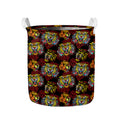 Red Tiger Tattoo Pattern Print Collapsible Laundry Basket