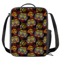 Red Tiger Tattoo Pattern Print Crossbody Lunch Bag