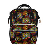 Red Tiger Tattoo Pattern Print Diaper Bag