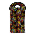 Red Tiger Tattoo Pattern Print Double Neoprene Wine Tote