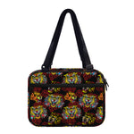Red Tiger Tattoo Pattern Print Double Strap Bible Bag