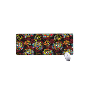 Red Tiger Tattoo Pattern Print Extended Mouse Pad