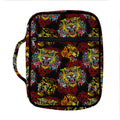 Red Tiger Tattoo Pattern Print Front Pocket Bible Bag