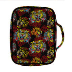 Red Tiger Tattoo Pattern Print Front Pocket Bible Bag