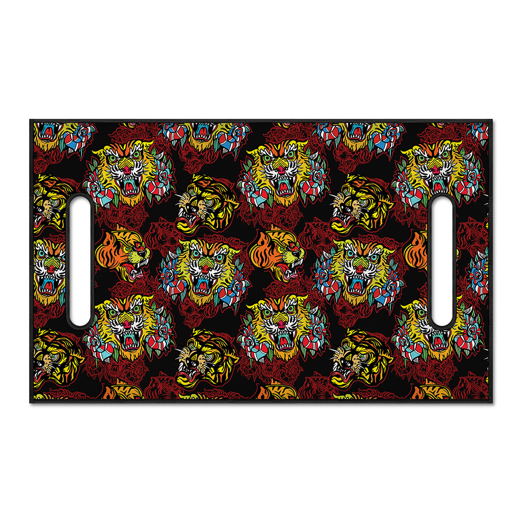Red Tiger Tattoo Pattern Print Golf Cart Seat Cover