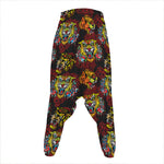 Red Tiger Tattoo Pattern Print Hammer Pants