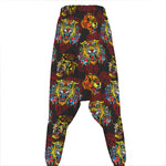 Red Tiger Tattoo Pattern Print Hammer Pants