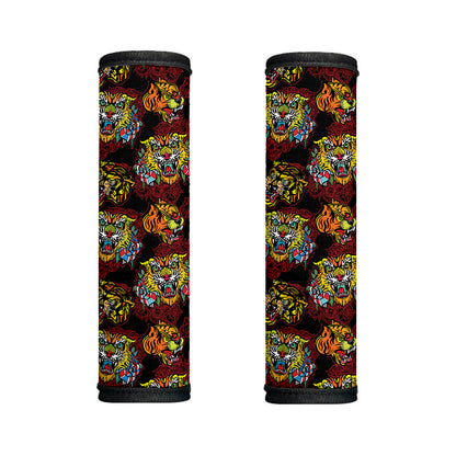 Red Tiger Tattoo Pattern Print Handle Covers