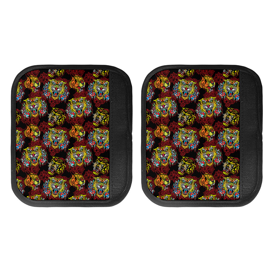 Red Tiger Tattoo Pattern Print Handle Covers