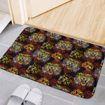 Red Tiger Tattoo Pattern Print Indoor Door Mat